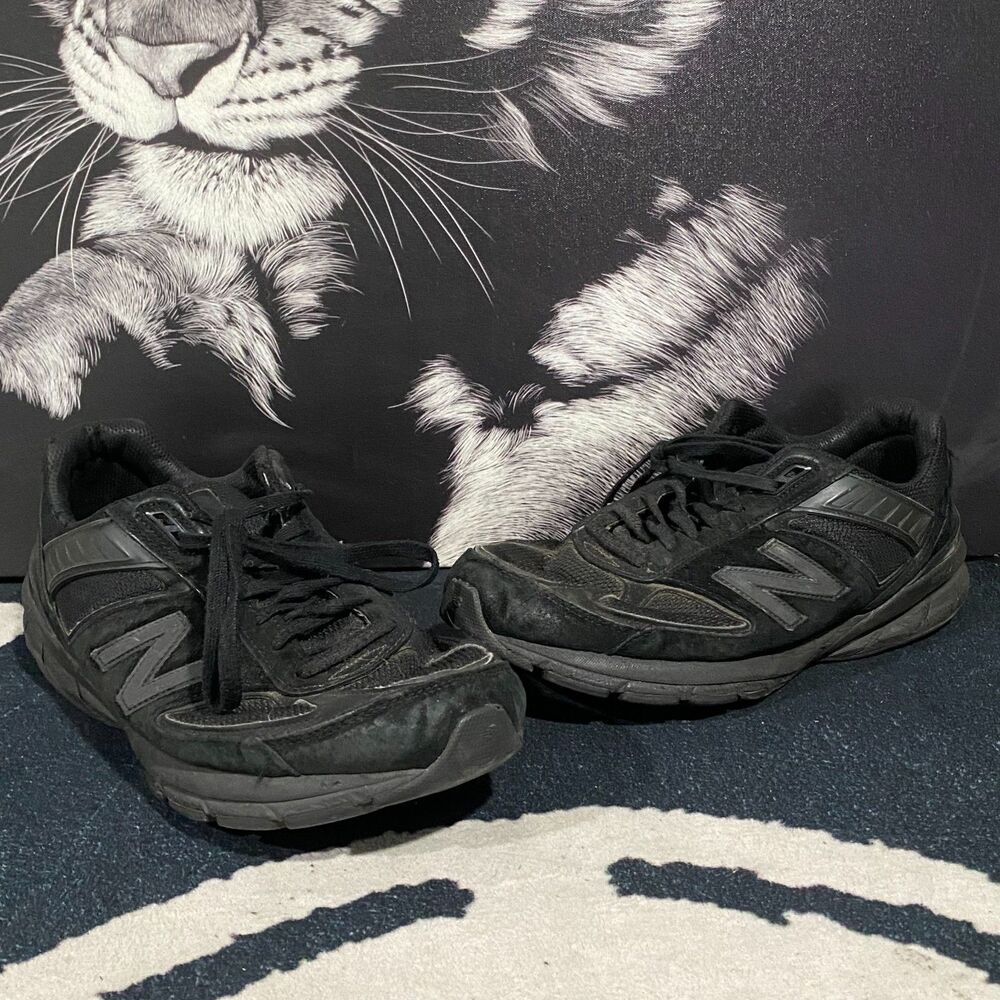 New Balance 990v5 M990BB5 Athletic Sneaker Men's Black Suede Running Training